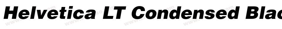 Helvetica LT Condensed Black Oblique字体转换